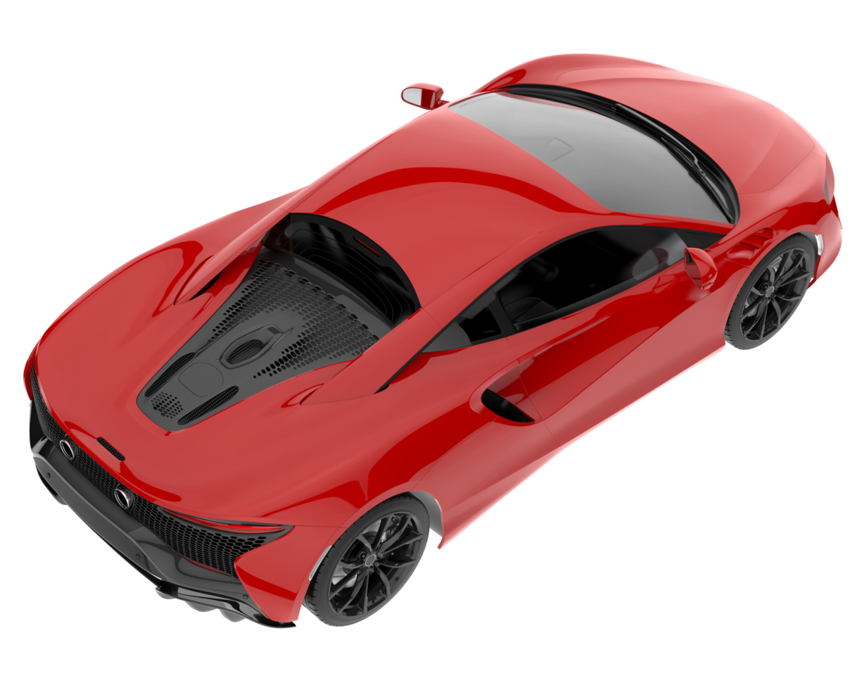 Sport car isolated on transparent background. 3d rendering - illustration png