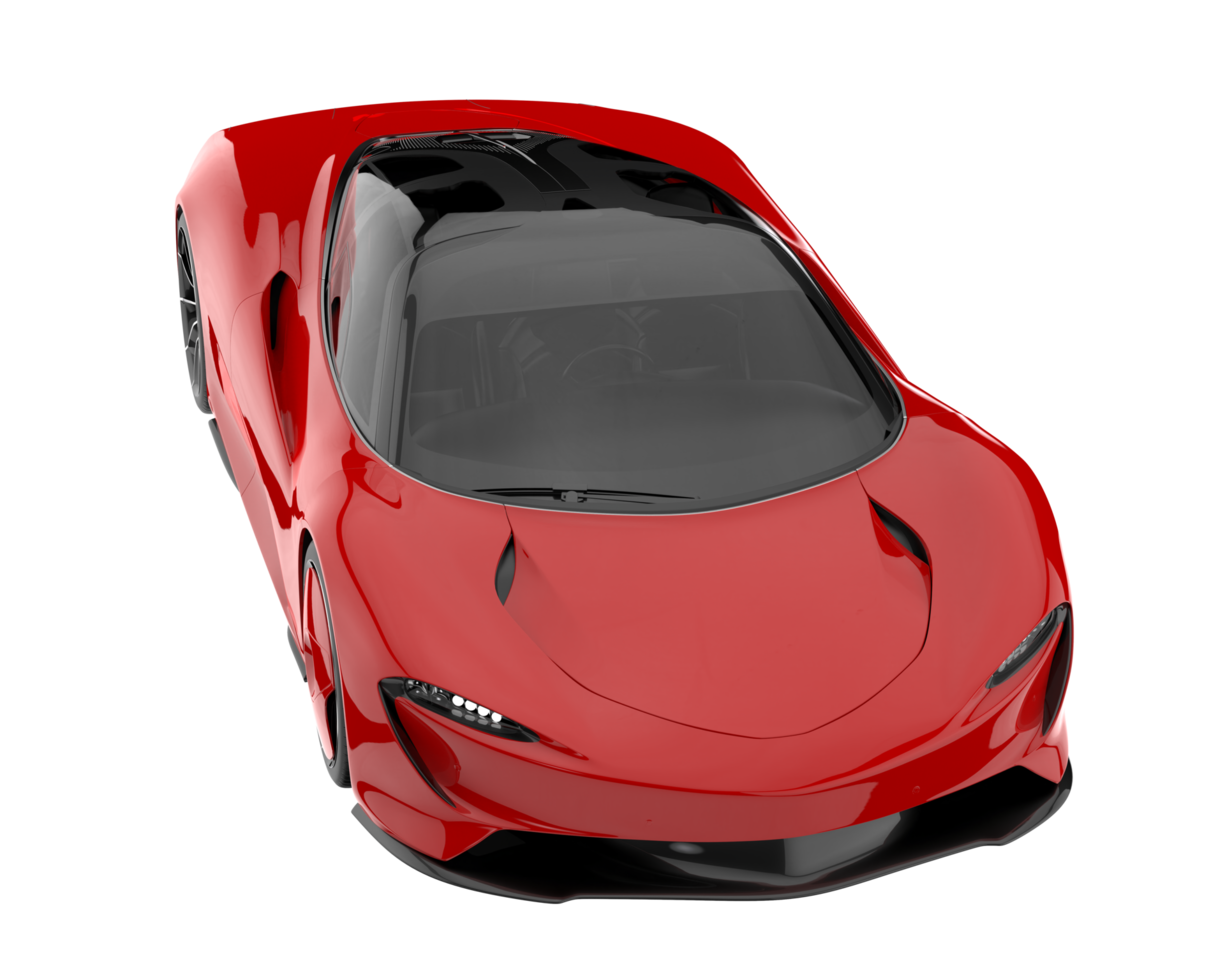 Sport car isolated on transparent background. 3d rendering - illustration png