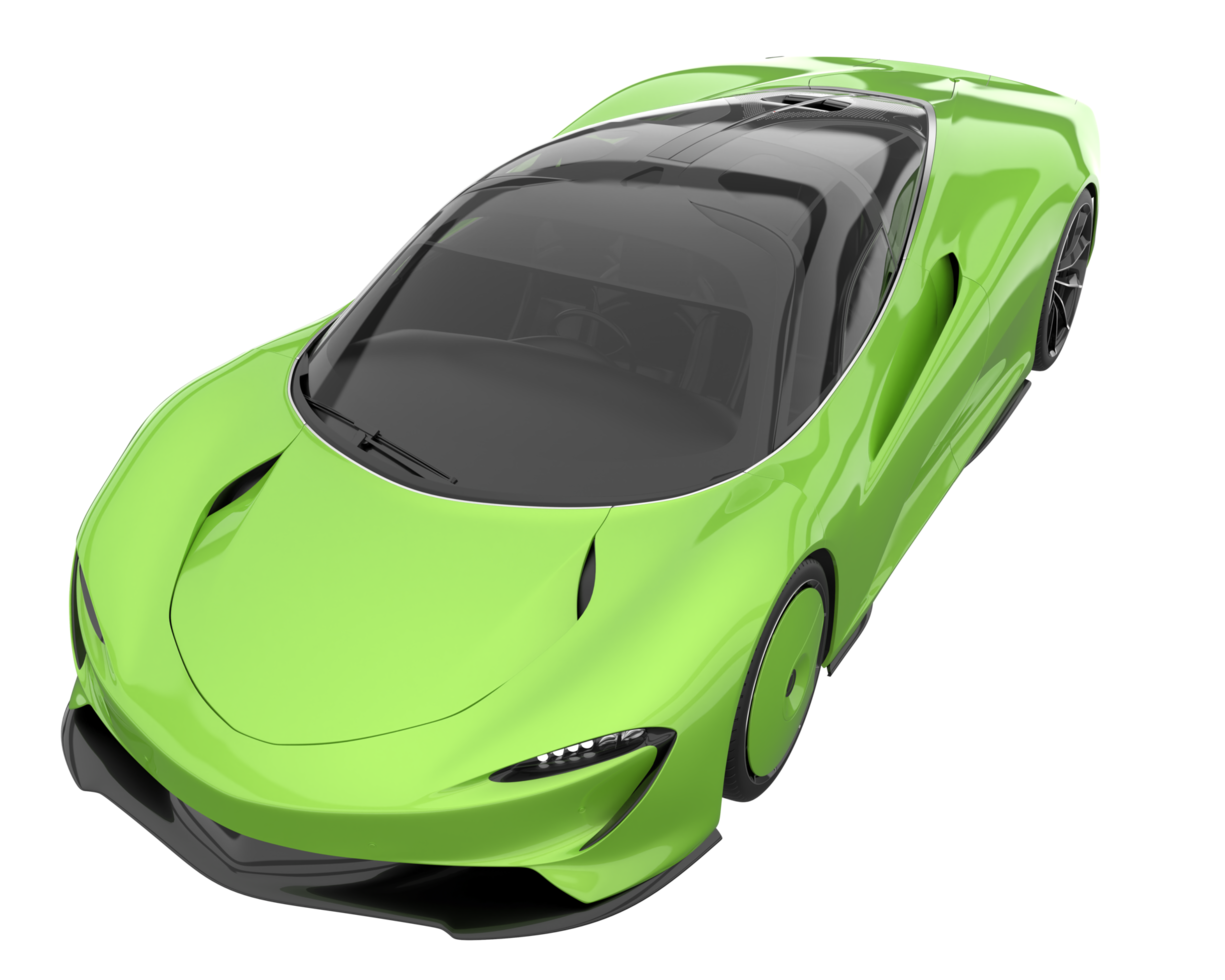 coche deportivo aislado sobre fondo transparente. Representación 3d - ilustración png