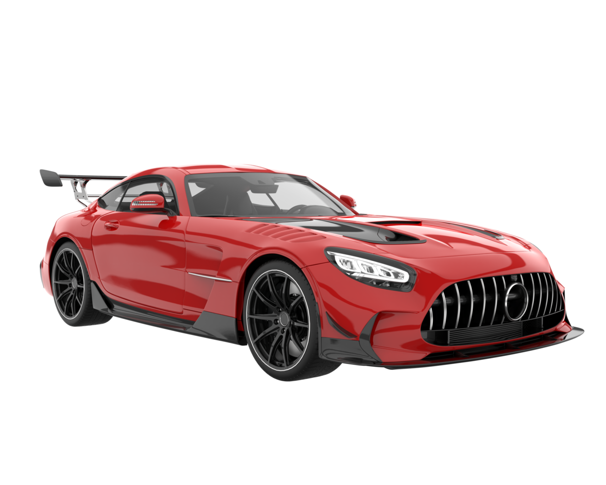 Sport car isolated on transparent background. 3d rendering - illustration png