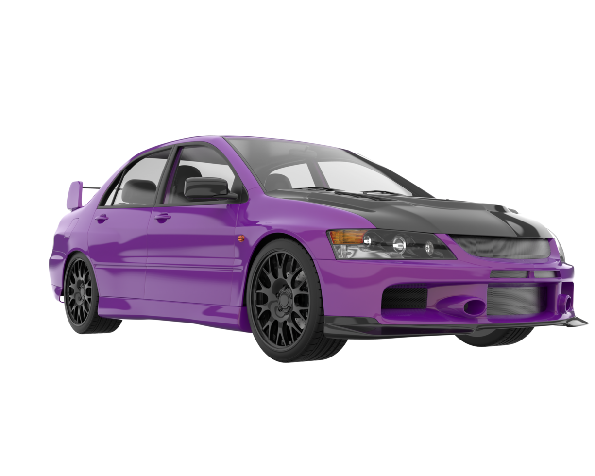 Sport car isolated on transparent background. 3d rendering - illustration png