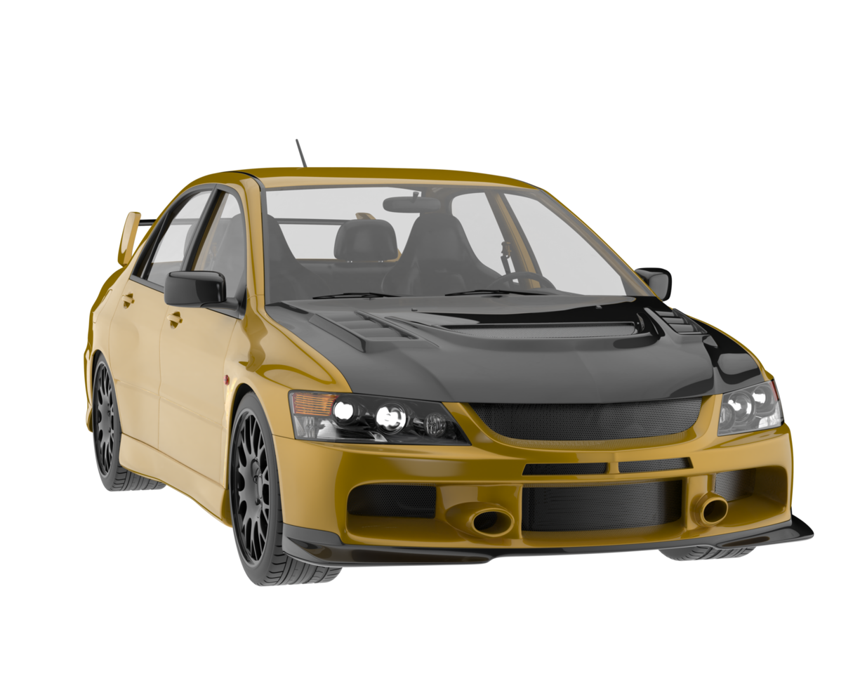 Sport car isolated on transparent background. 3d rendering - illustration png