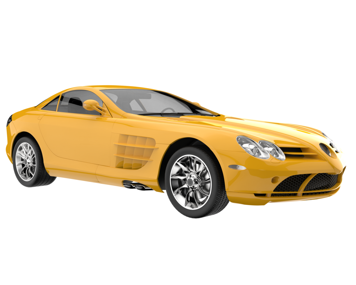 voiture de sport isolée sur fond transparent. rendu 3d - illustration png