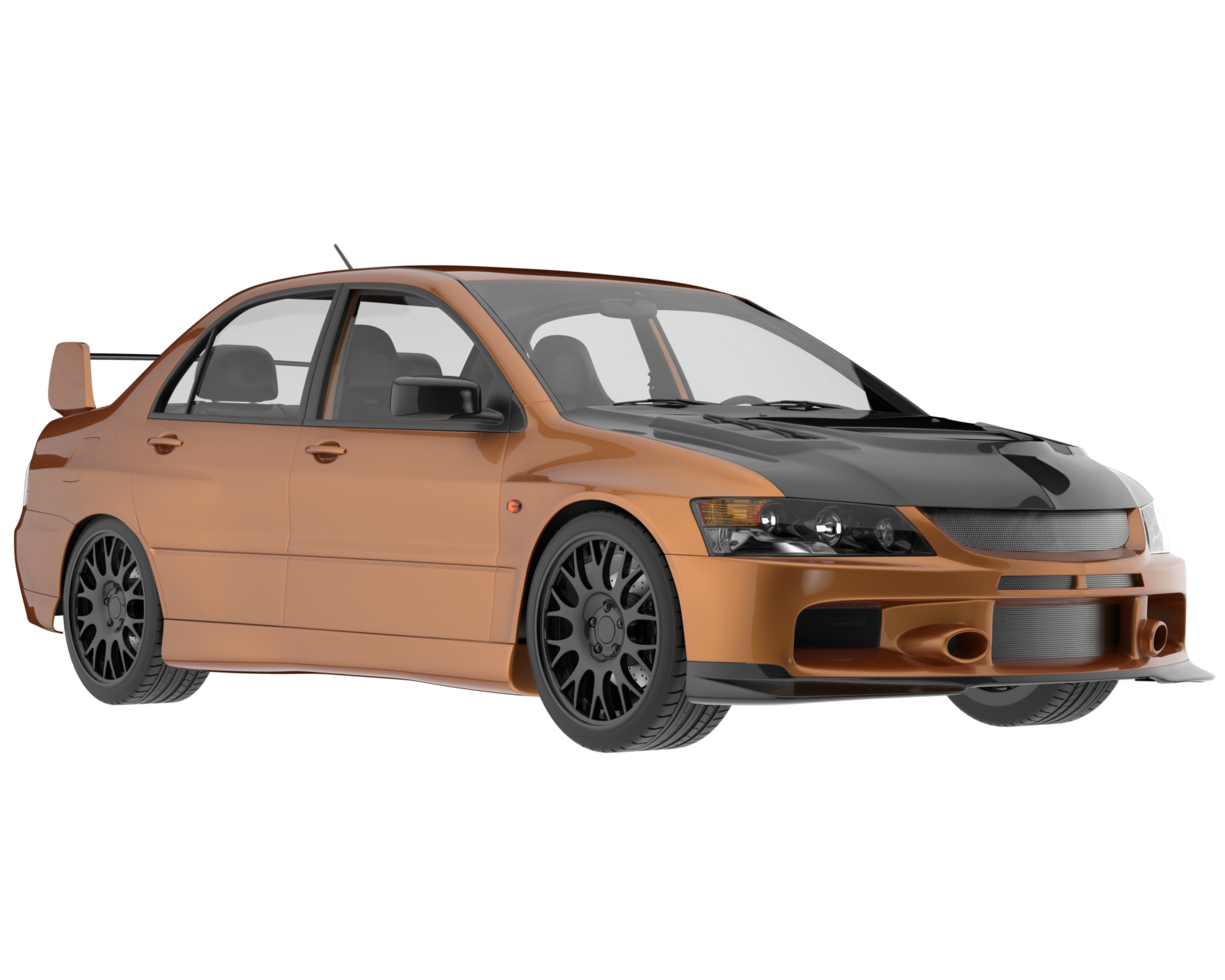 Sport car isolated on transparent background. 3d rendering - illustration png