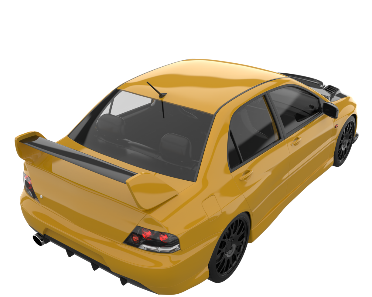 Sport car isolated on transparent background. 3d rendering - illustration png