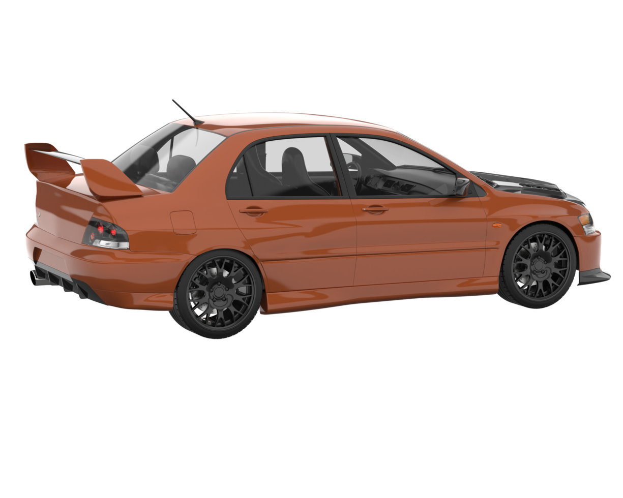 Sport car isolated on transparent background. 3d rendering - illustration png
