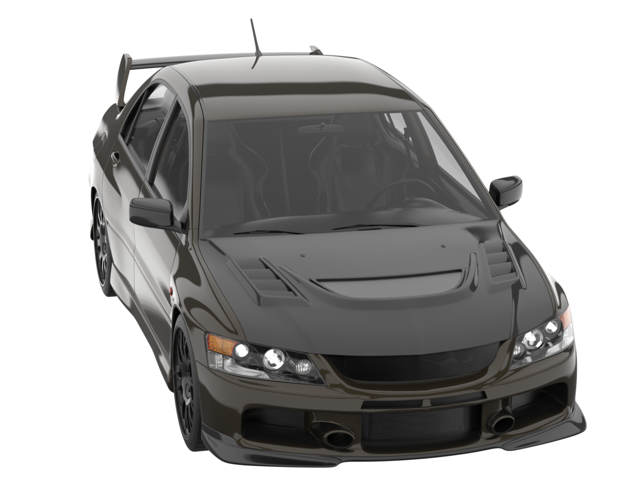 voiture de sport isolée sur fond transparent. rendu 3d - illustration png