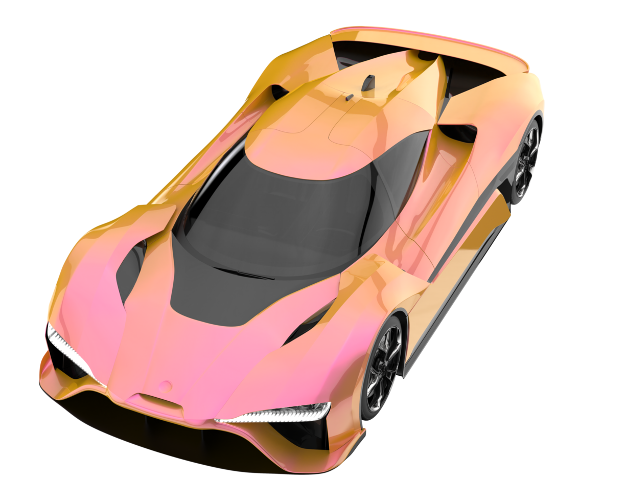Sport car isolated on transparent background. 3d rendering - illustration png