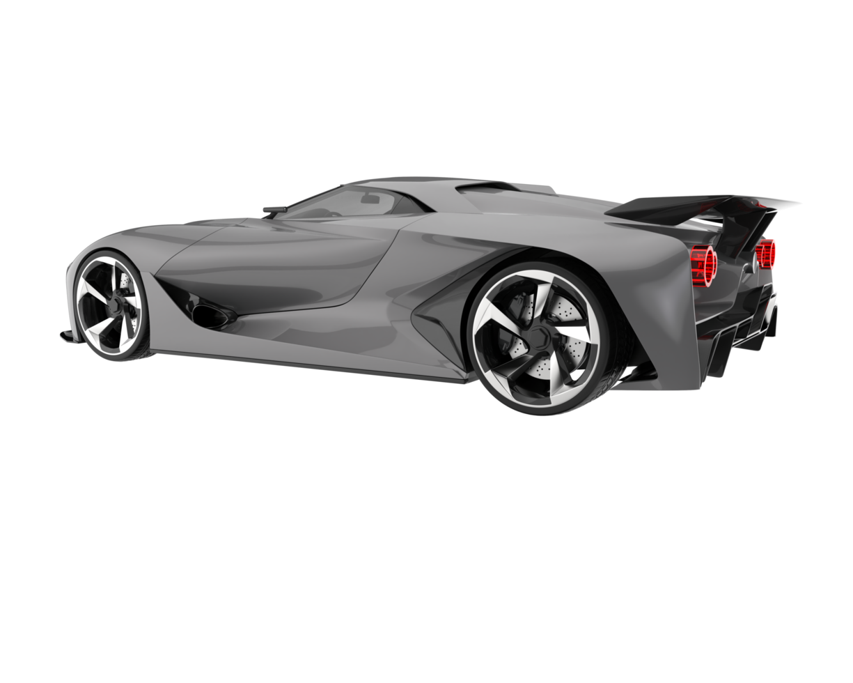 coche deportivo aislado sobre fondo transparente. Representación 3d - ilustración png