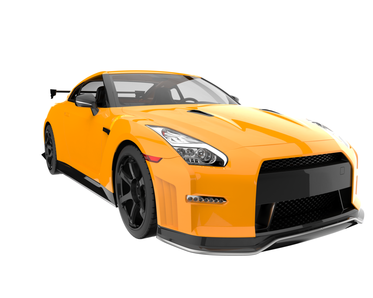 Sport car isolated on transparent background. 3d rendering - illustration png