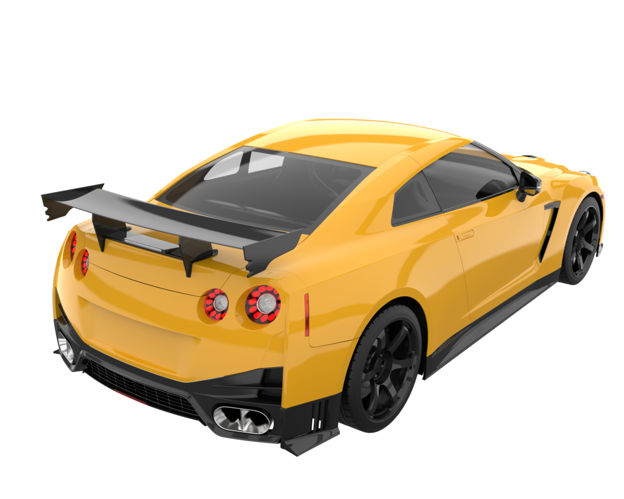 Sport car isolated on transparent background. 3d rendering - illustration png
