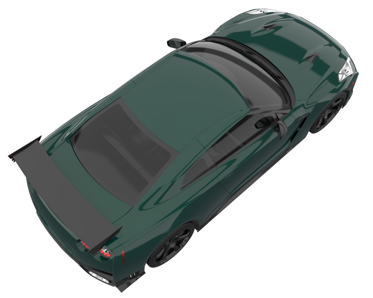 voiture de sport isolée sur fond transparent. rendu 3d - illustration png