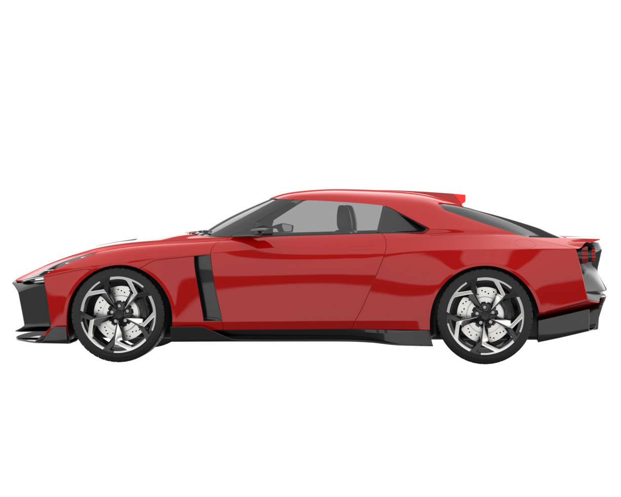 sport auto geïsoleerd Aan transparant achtergrond. 3d renderen - illustratie png