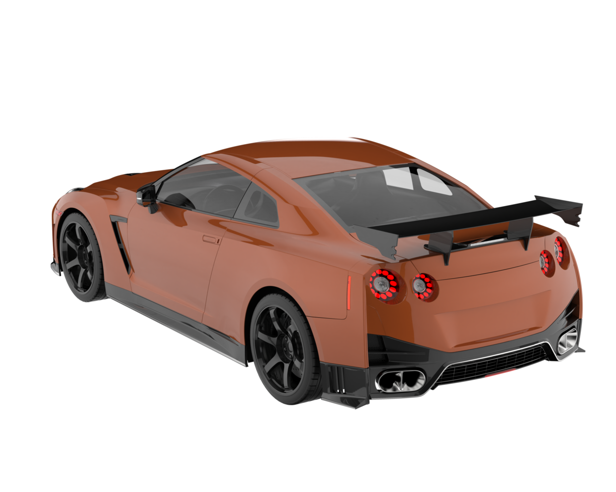 Sport car isolated on transparent background. 3d rendering - illustration png