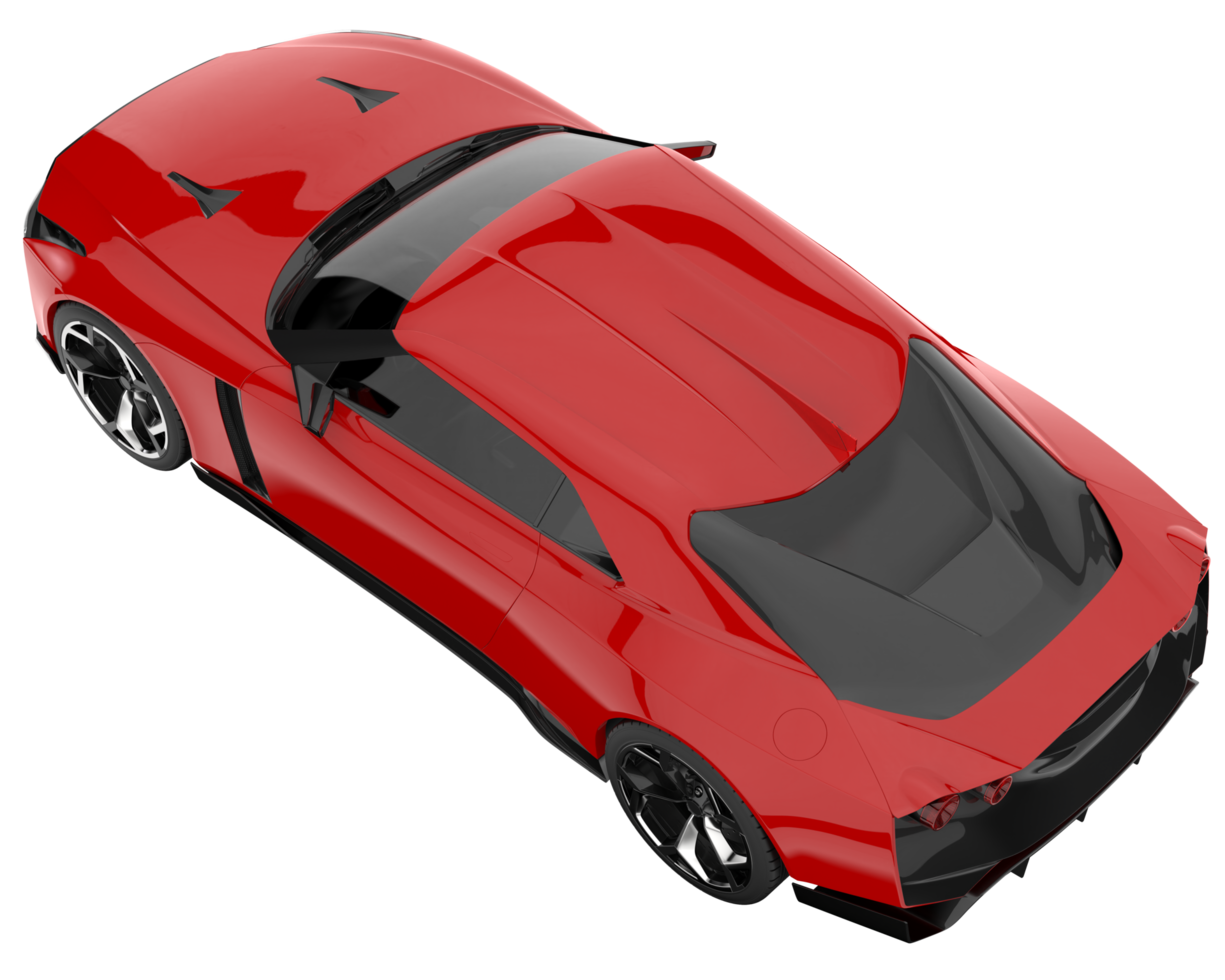 Sport car isolated on transparent background. 3d rendering - illustration png