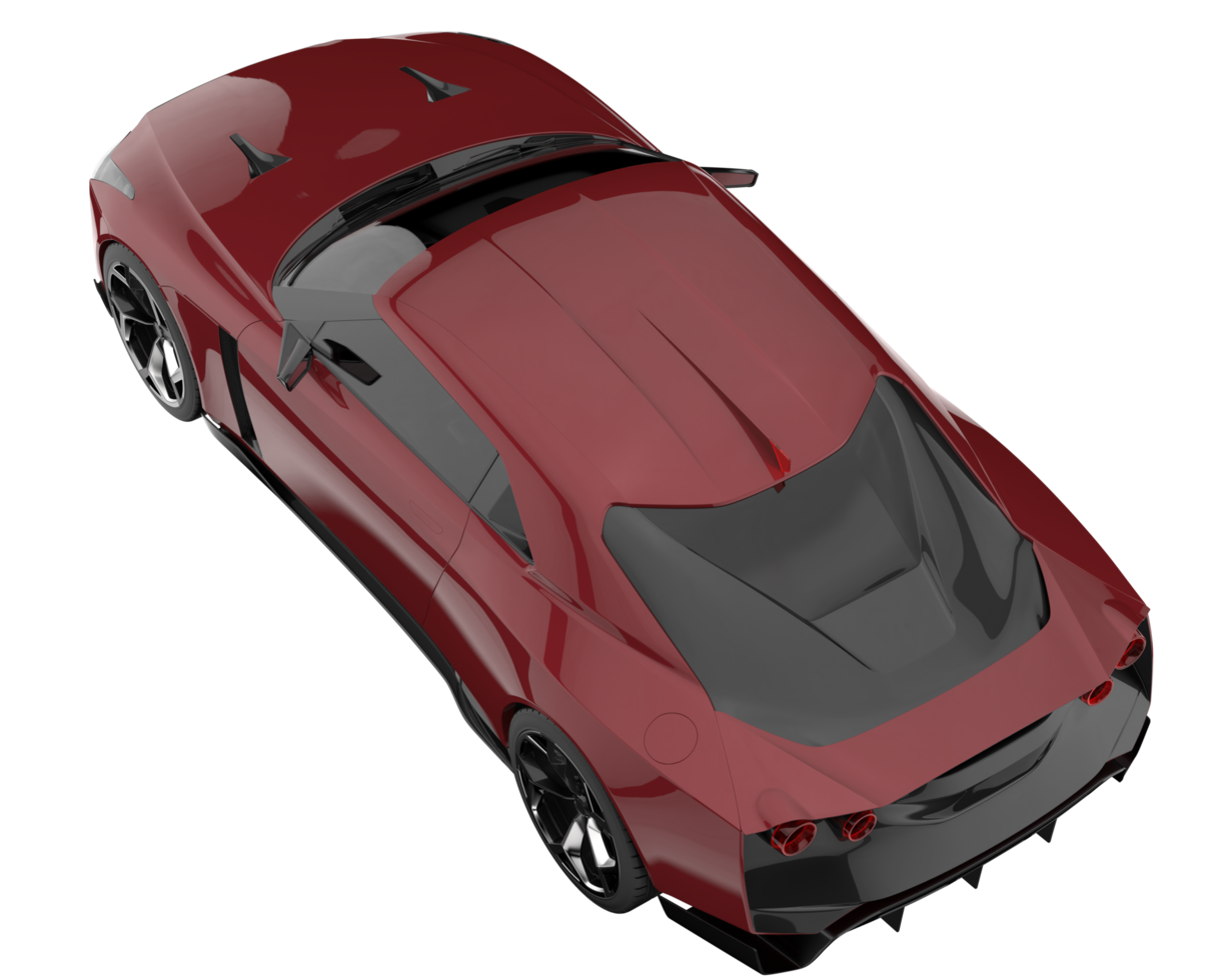 Sport car isolated on transparent background. 3d rendering - illustration png