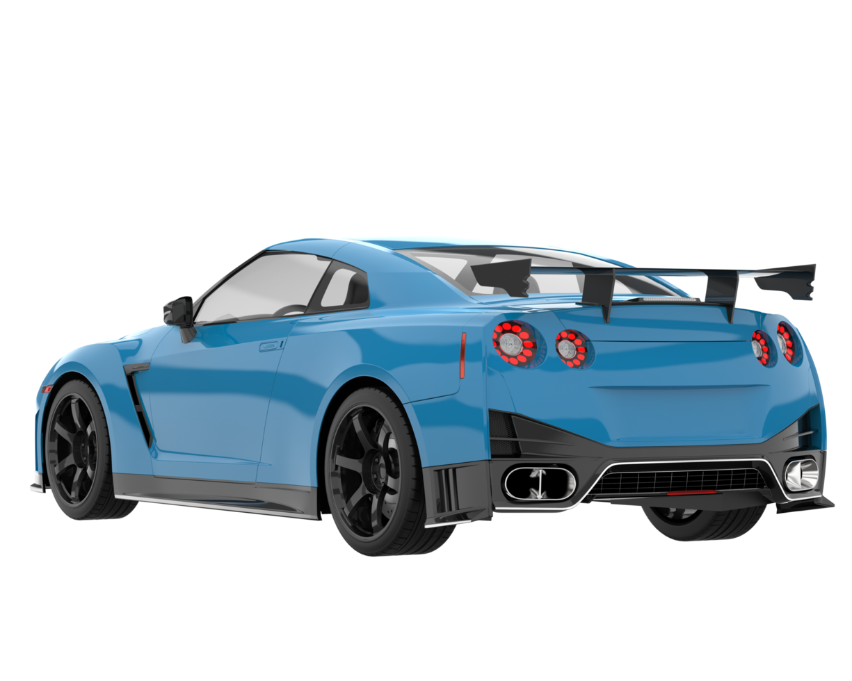 Sport car isolated on transparent background. 3d rendering - illustration png