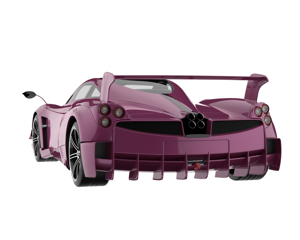 coche deportivo aislado sobre fondo transparente. Representación 3d - ilustración png