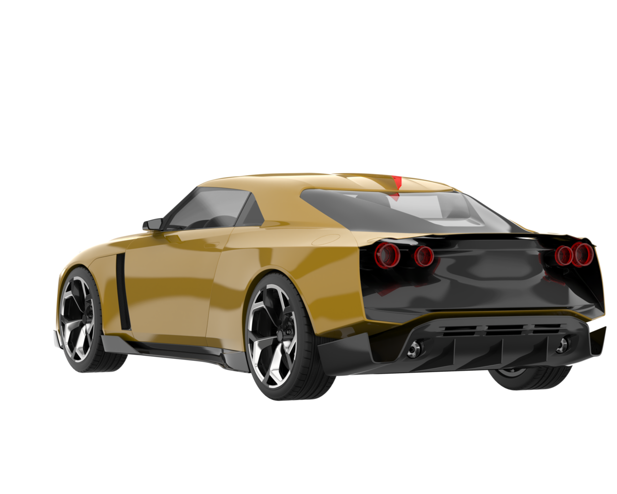 Sport car isolated on transparent background. 3d rendering - illustration png