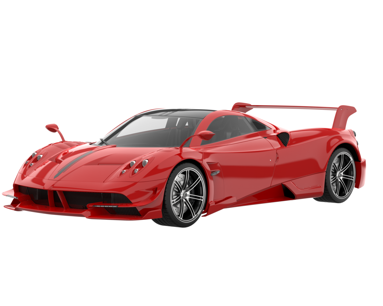 voiture de sport isolée sur fond transparent. rendu 3d - illustration png