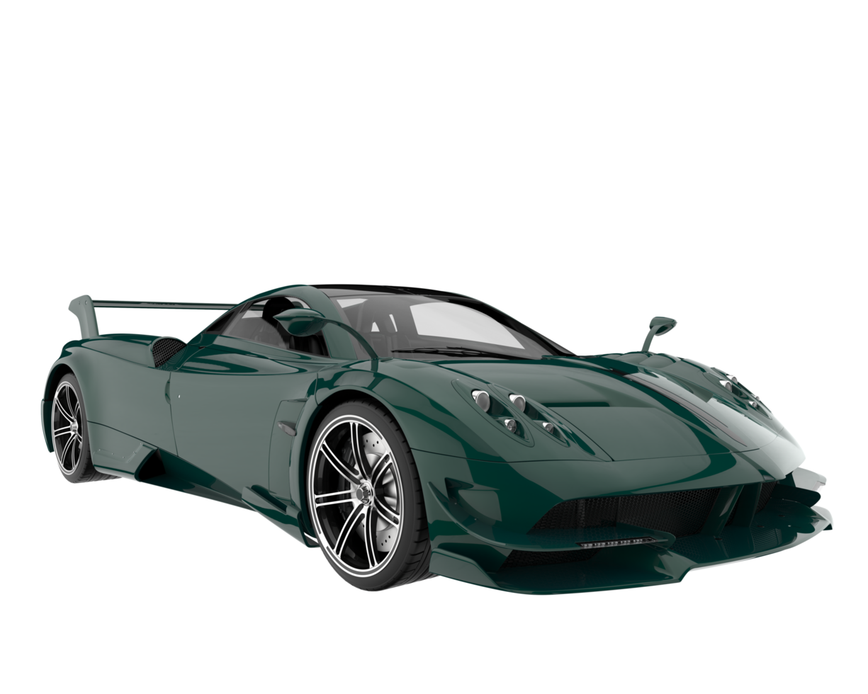 voiture de sport isolée sur fond transparent. rendu 3d - illustration png