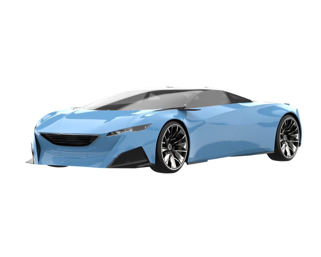 Sport car isolated on transparent background. 3d rendering - illustration png