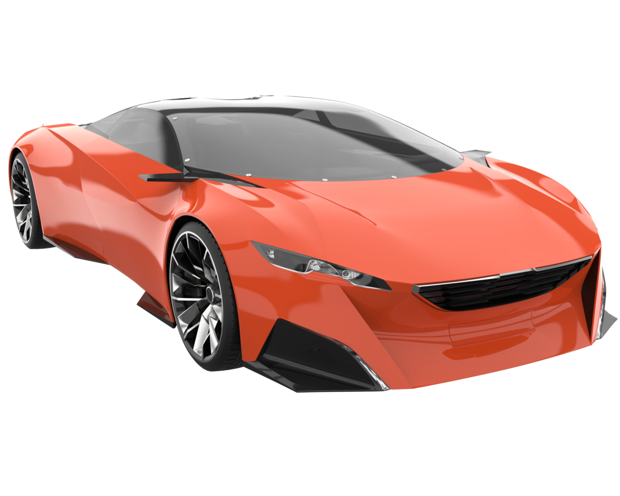 Sport car isolated on transparent background. 3d rendering - illustration png