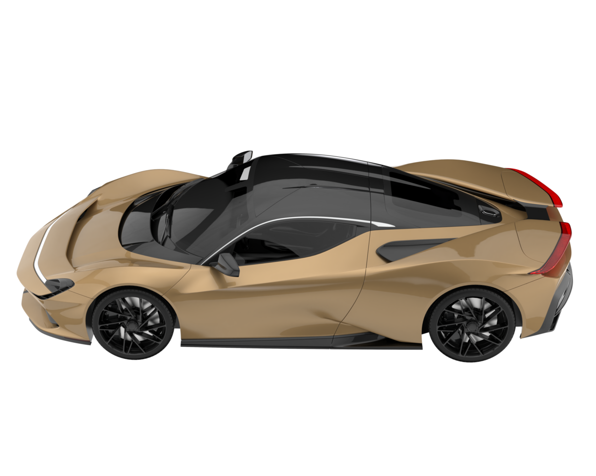 voiture de sport isolée sur fond transparent. rendu 3d - illustration png