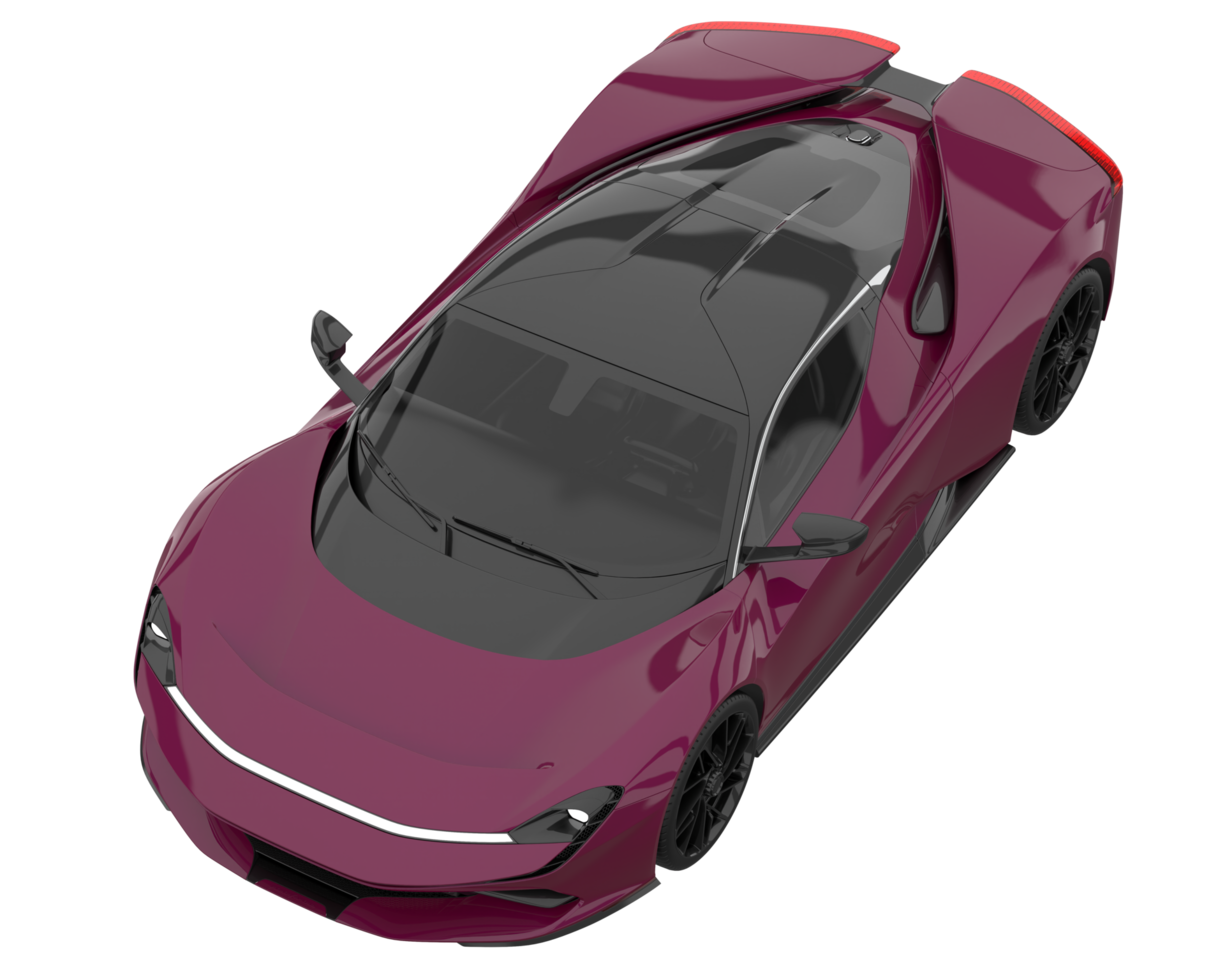 Sport car isolated on transparent background. 3d rendering - illustration png