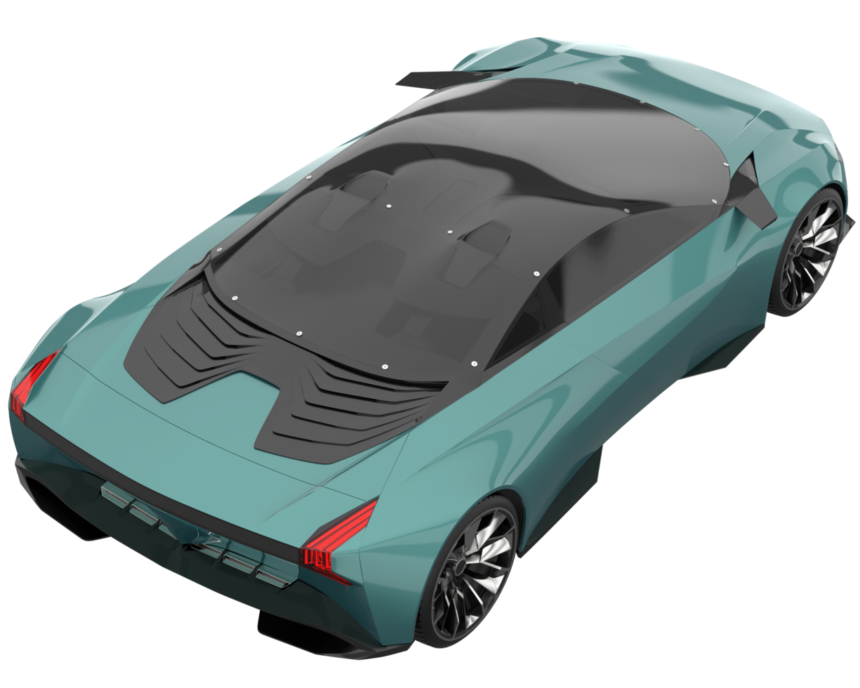 Sport car isolated on transparent background. 3d rendering - illustration png