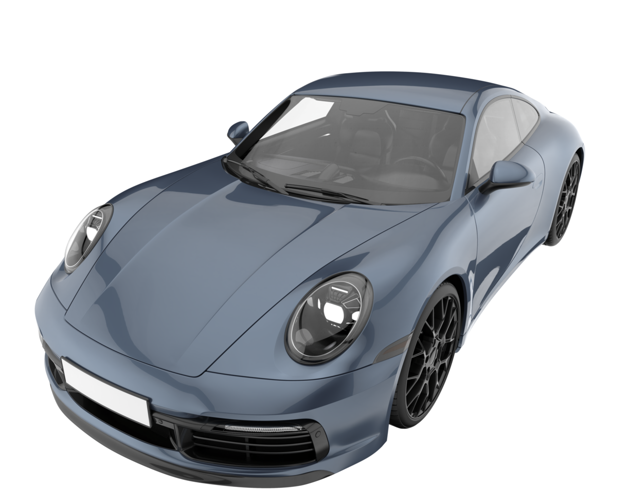 Sport car isolated on transparent background. 3d rendering - illustration png