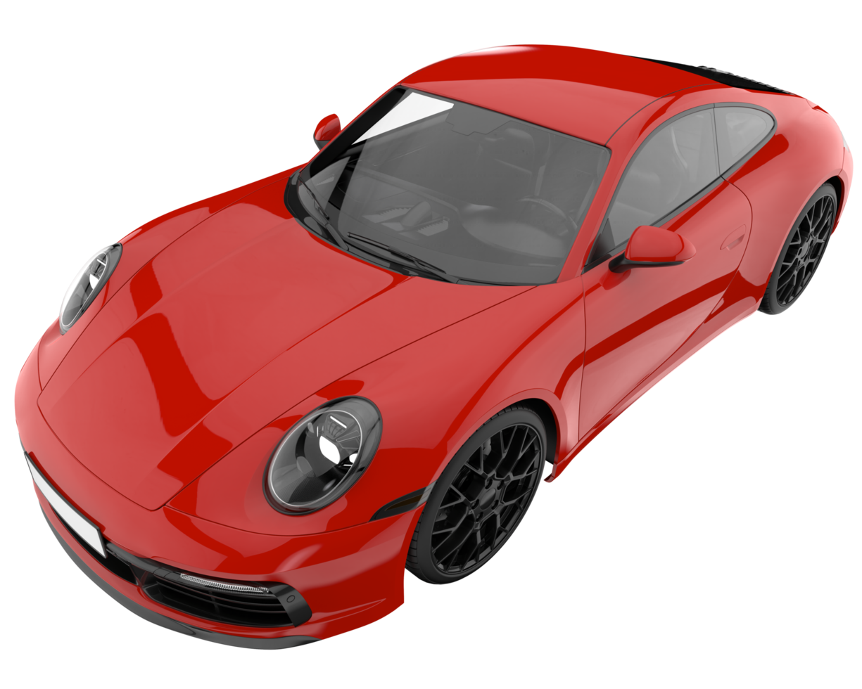Sport car isolated on transparent background. 3d rendering - illustration png