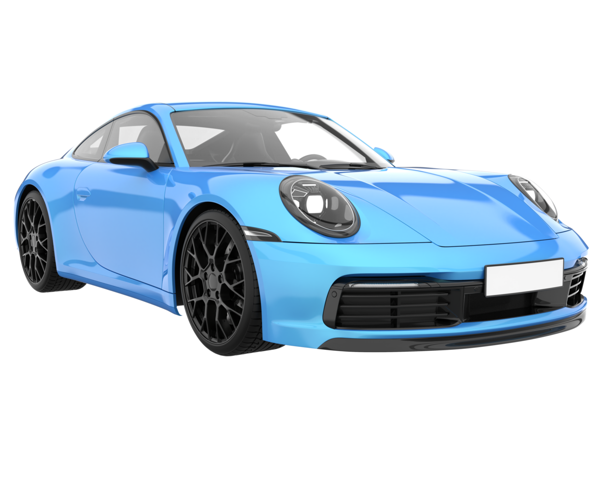 Sport car isolated on transparent background. 3d rendering - illustration png