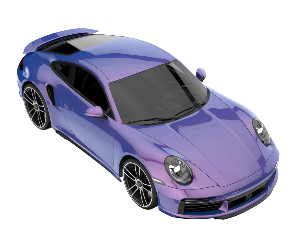 Sport car isolated on transparent background. 3d rendering - illustration png