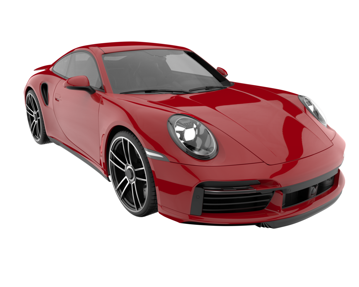Sport car isolated on transparent background. 3d rendering - illustration png