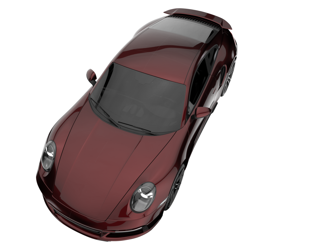 Sport car isolated on transparent background. 3d rendering - illustration png