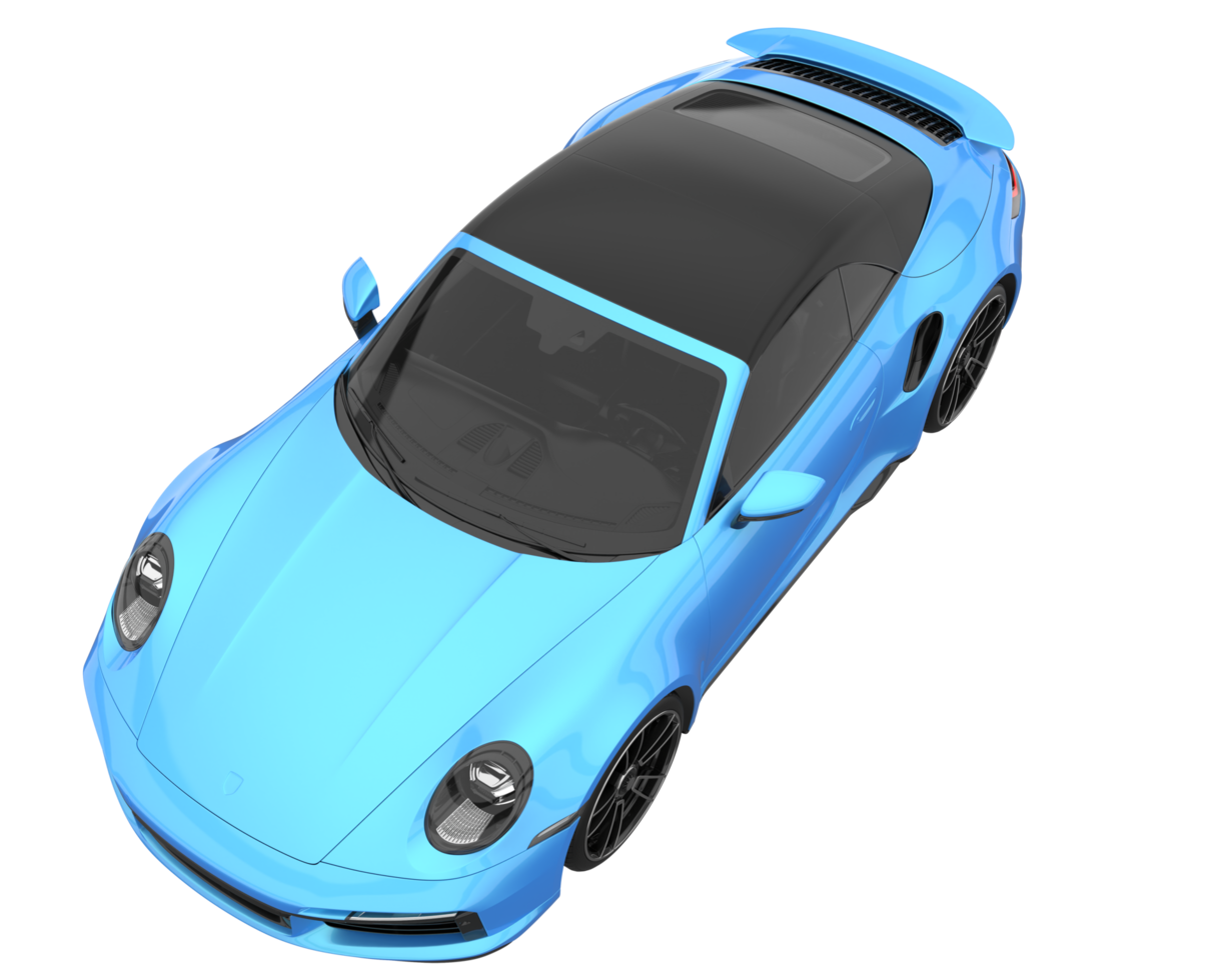 Sport car isolated on transparent background. 3d rendering - illustration png