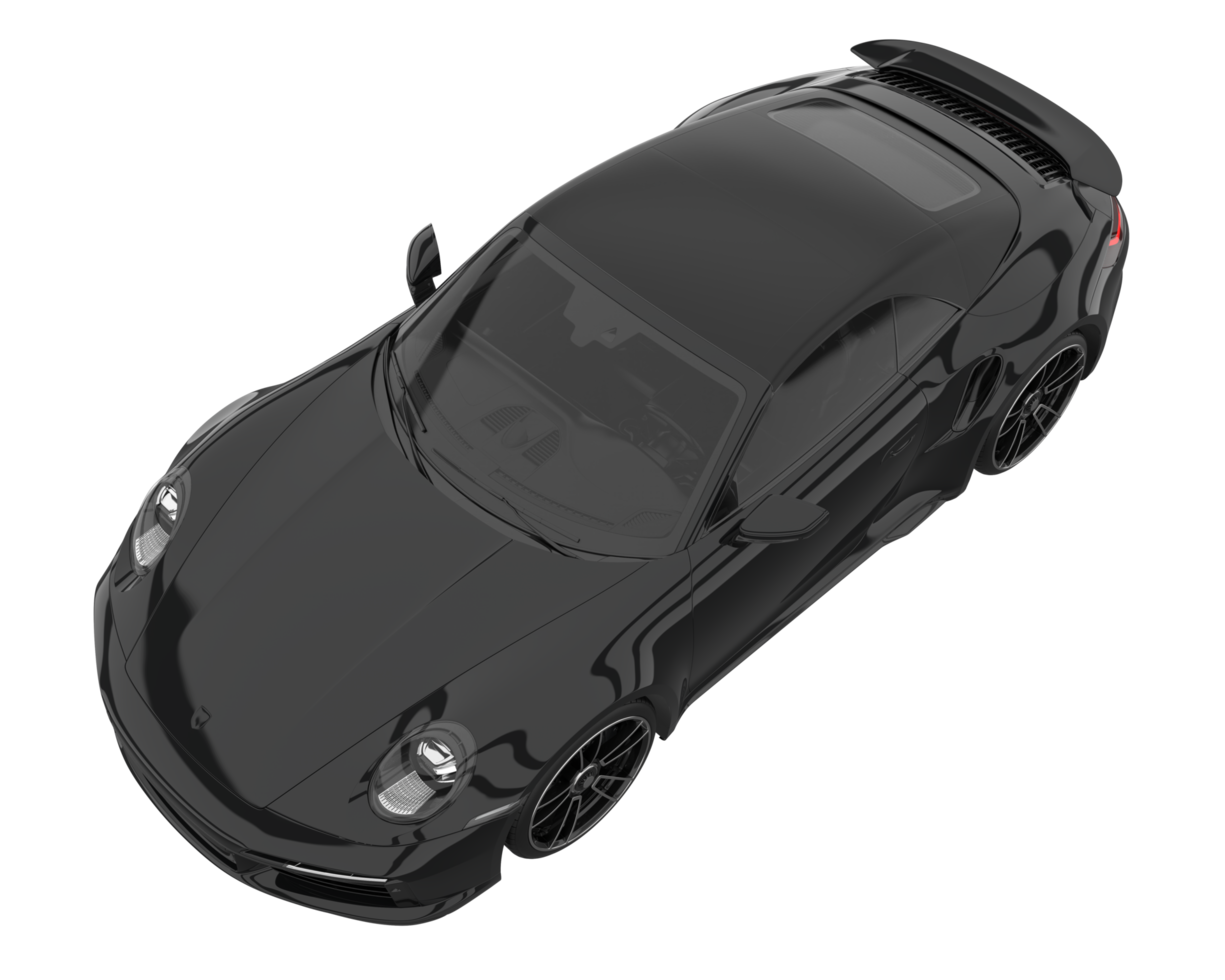 Sport car isolated on transparent background. 3d rendering - illustration png