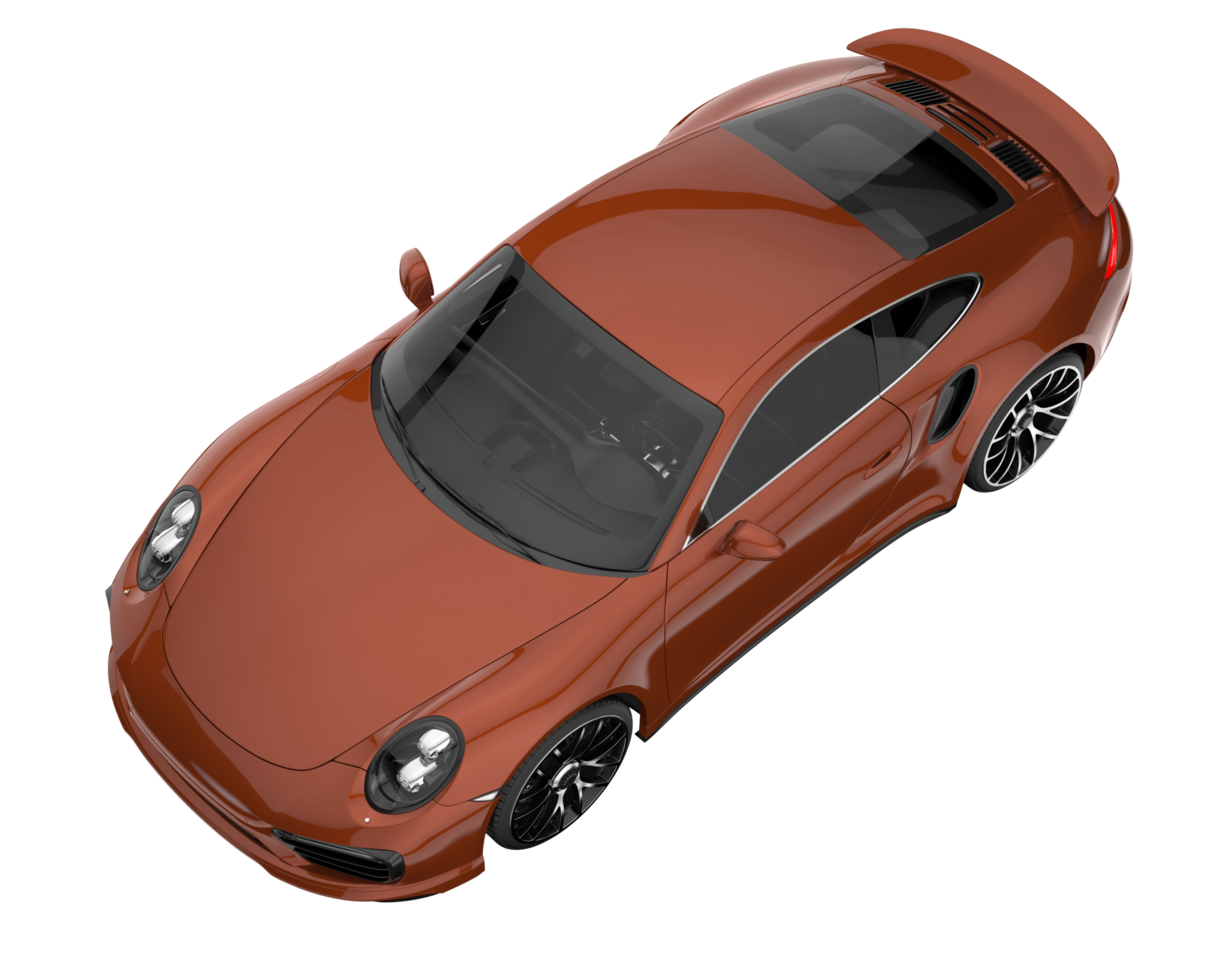 Sport car isolated on transparent background. 3d rendering - illustration png