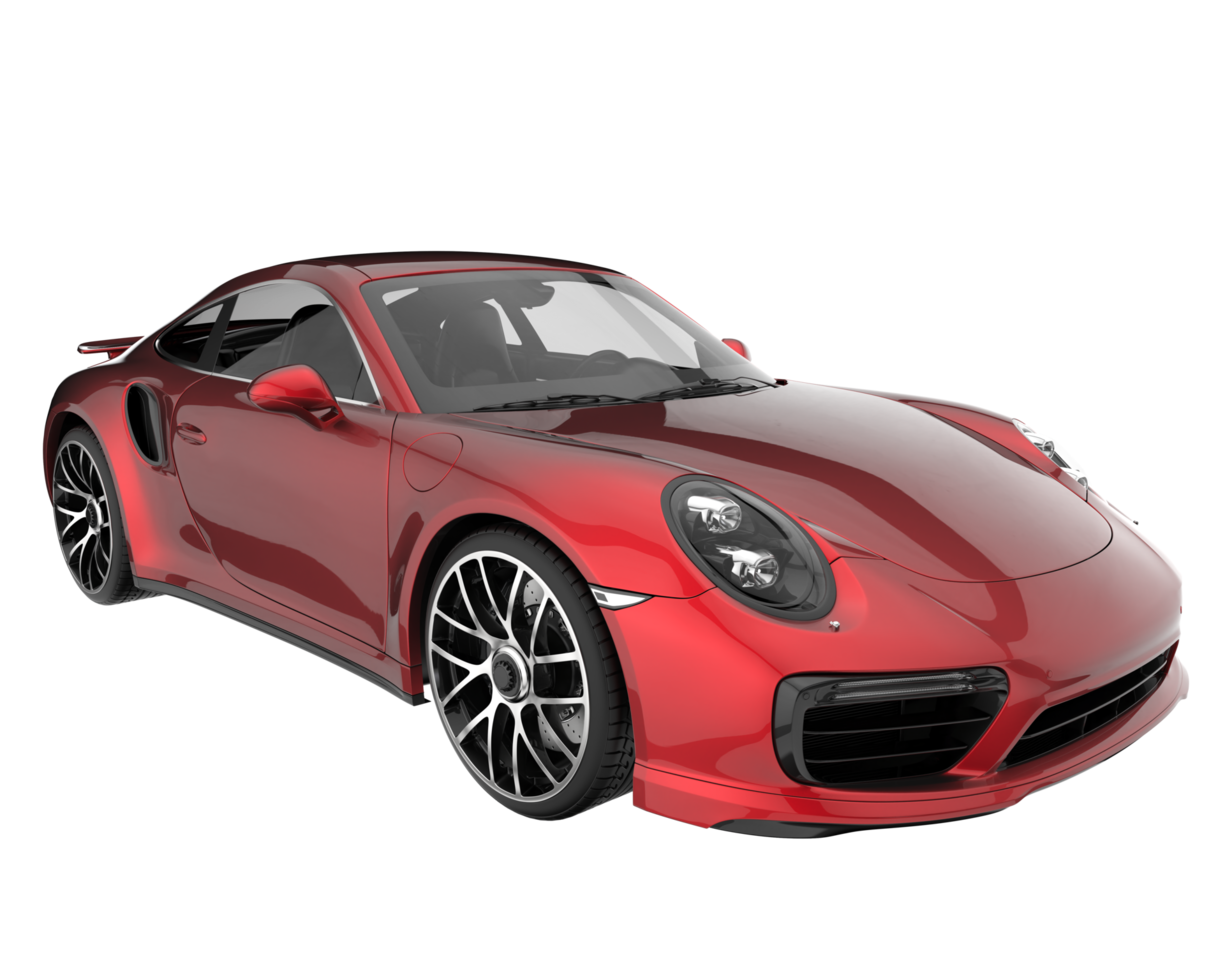 Sport car isolated on transparent background. 3d rendering - illustration png