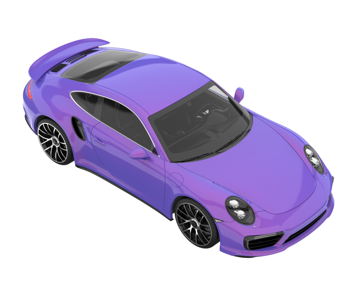 Sport car isolated on transparent background. 3d rendering - illustration png