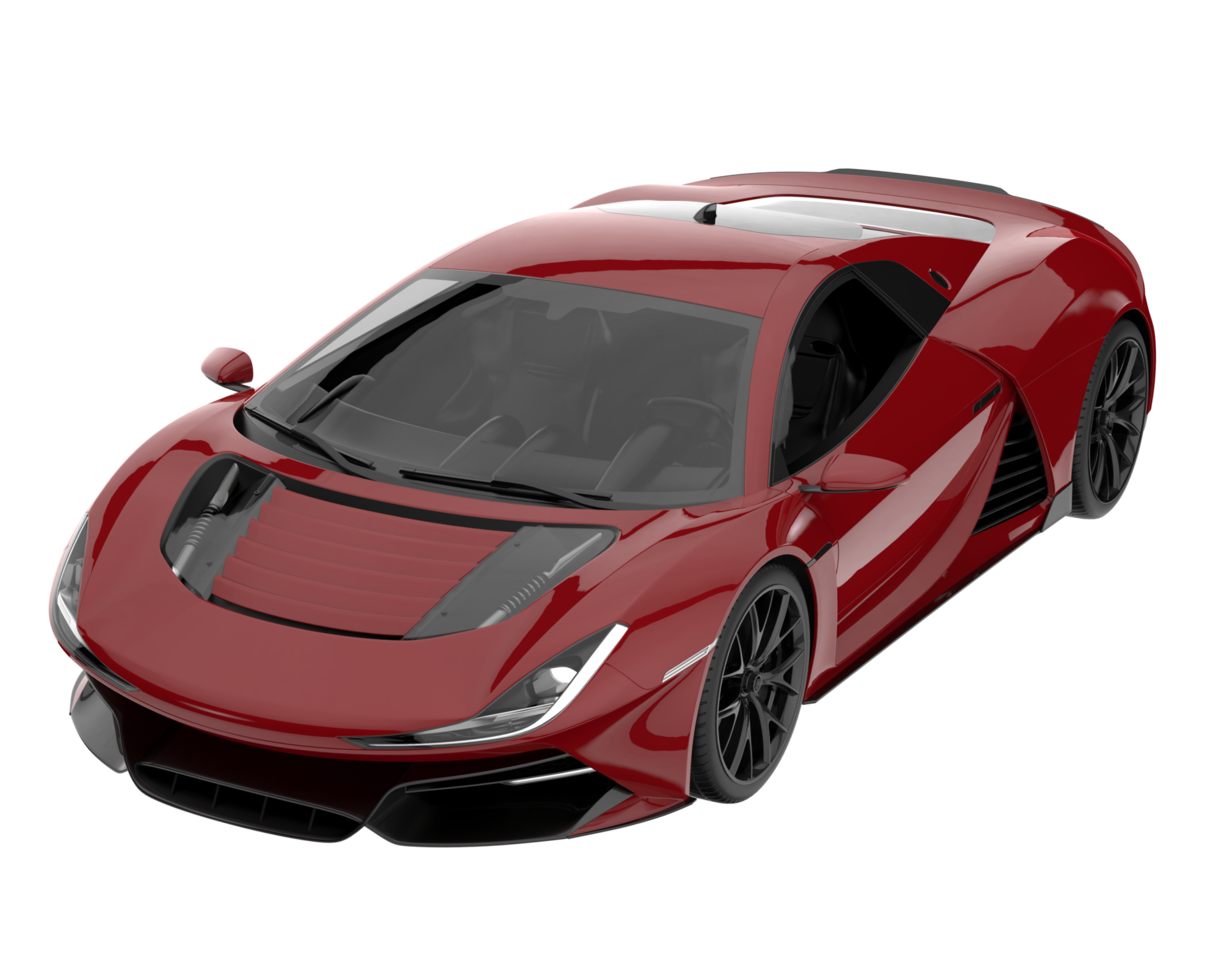 Sport car isolated on transparent background. 3d rendering - illustration png