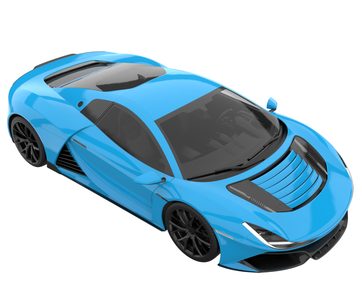Sport car isolated on transparent background. 3d rendering - illustration png