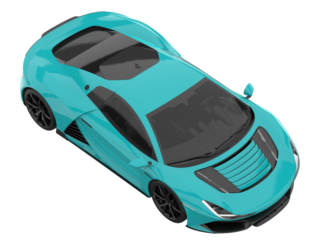 Sport car isolated on transparent background. 3d rendering - illustration png