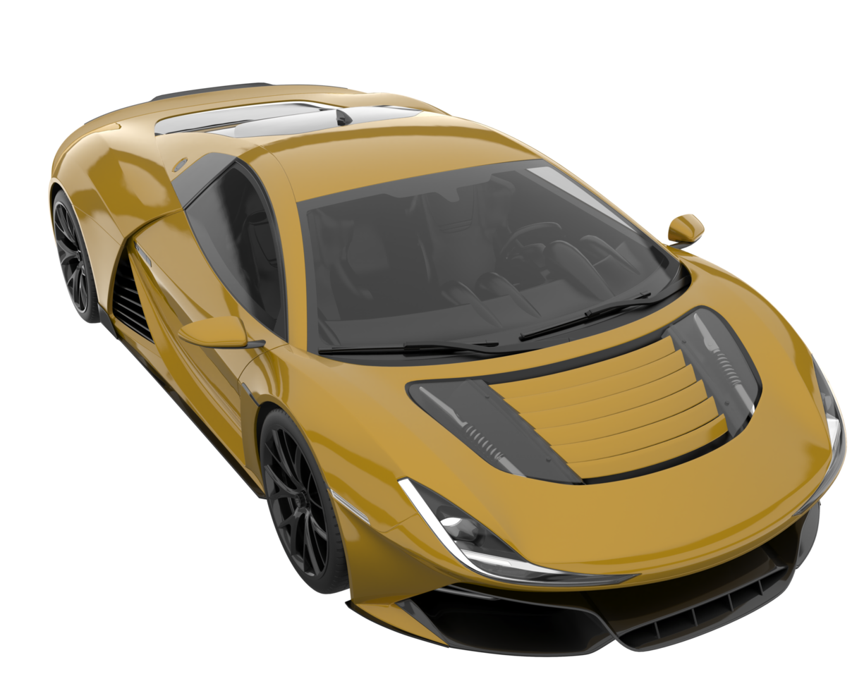 Sport car isolated on transparent background. 3d rendering - illustration png
