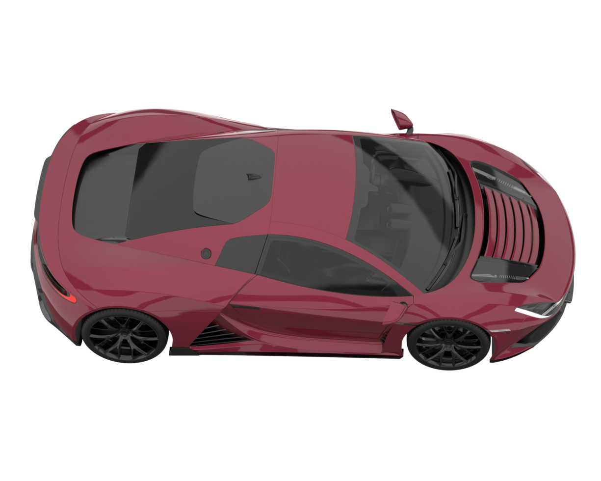 Sport car isolated on transparent background. 3d rendering - illustration png
