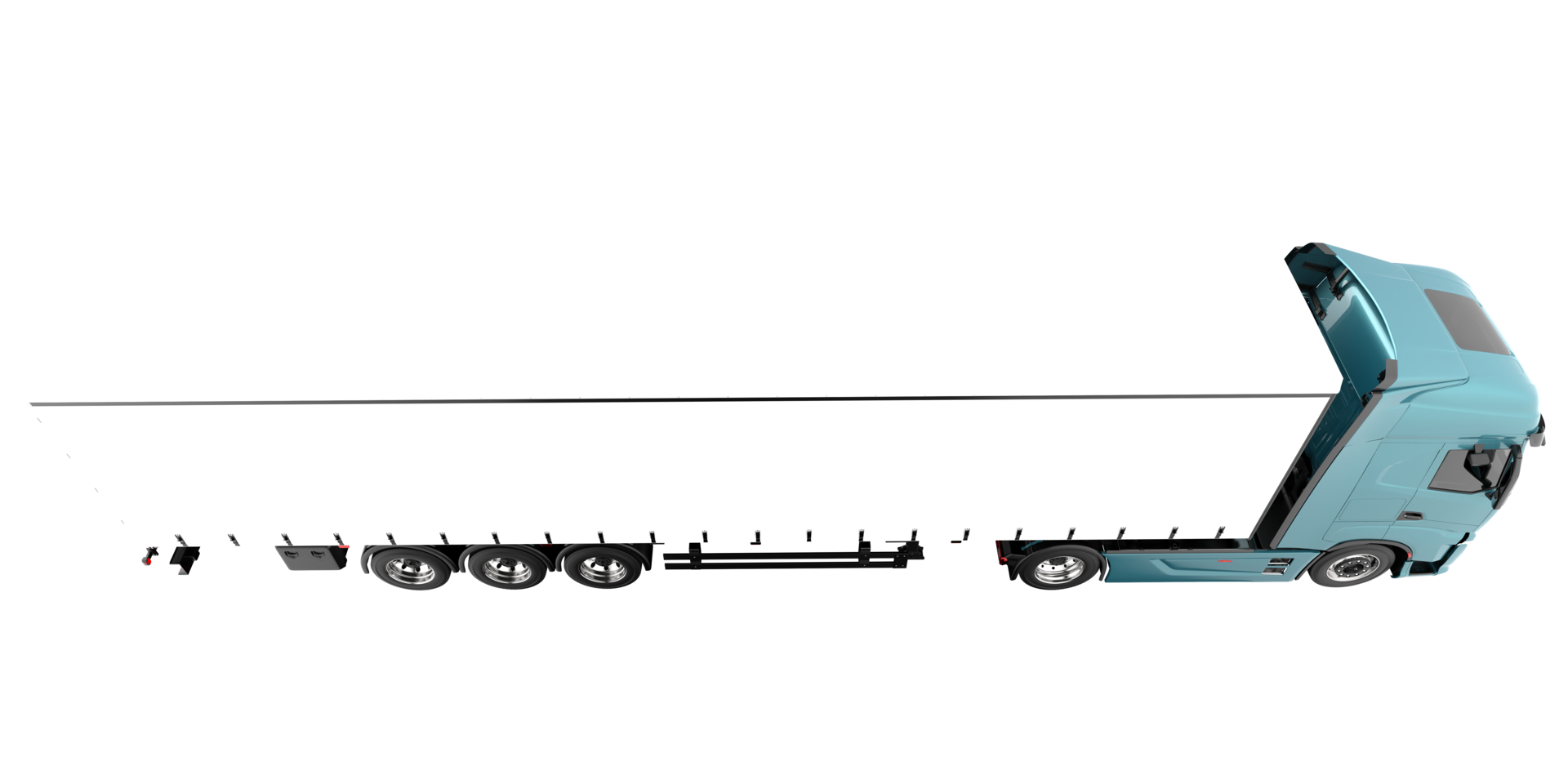 Truck isolated on transparent background. 3d rendering - illustration png