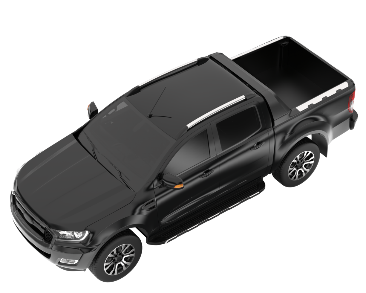 Pickup truck isolated on background. 3d rendering - illustration png