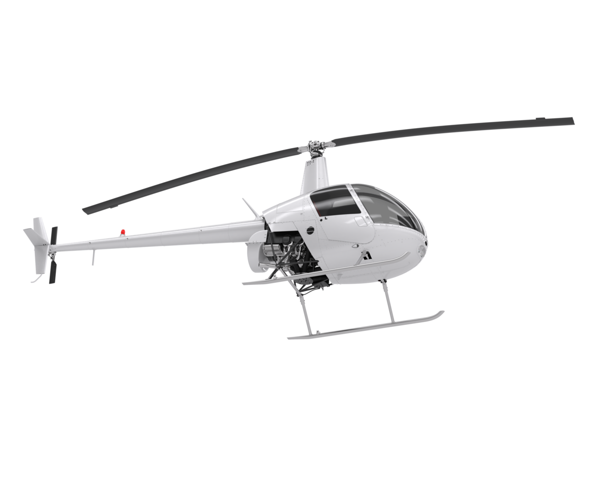 Helicopter isolated on transparent background. 3d rendering - illustration png