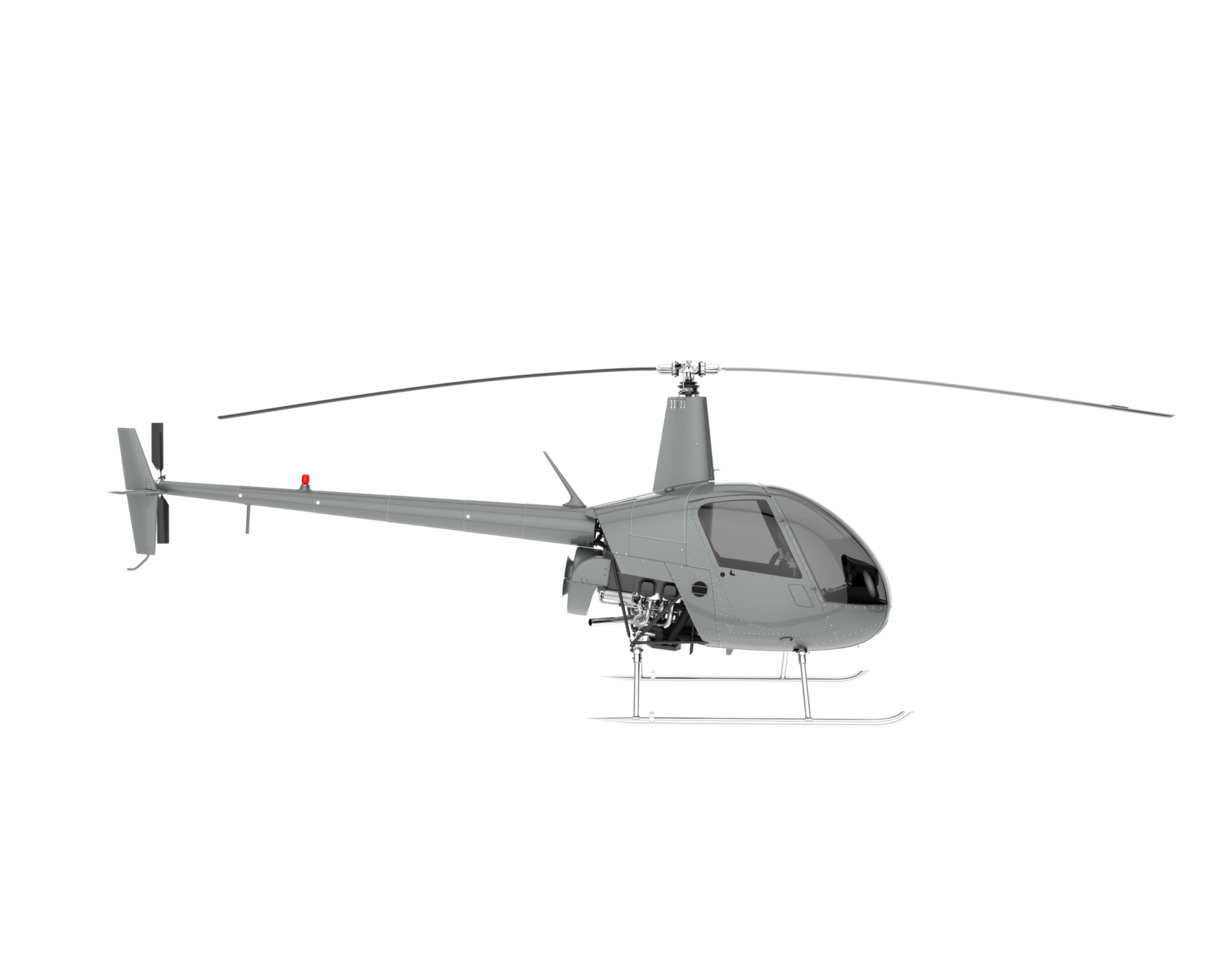 Helicopter isolated on transparent background. 3d rendering - illustration png